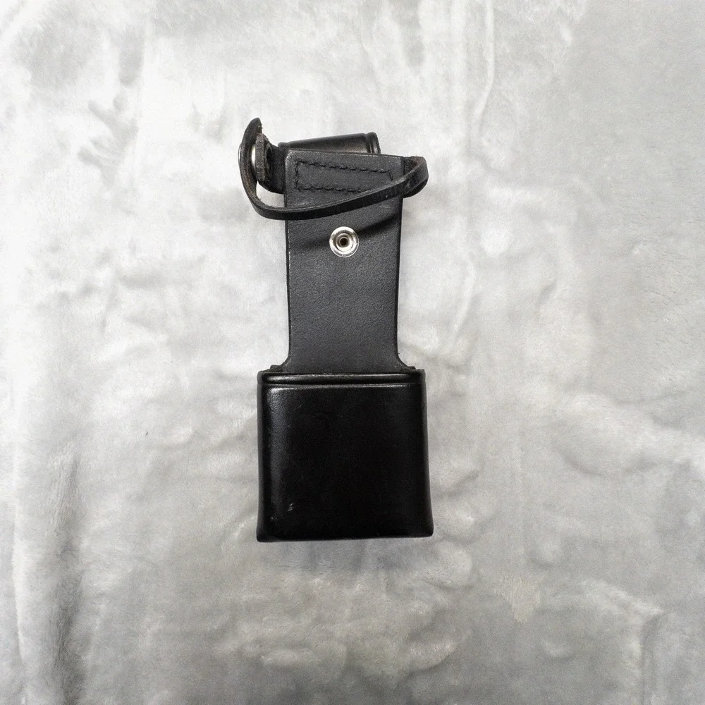 Don Hume Universal Radio Holster Black Leather Tactical Utility Belt